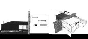 Khôra Gordon House street elevation and isometric